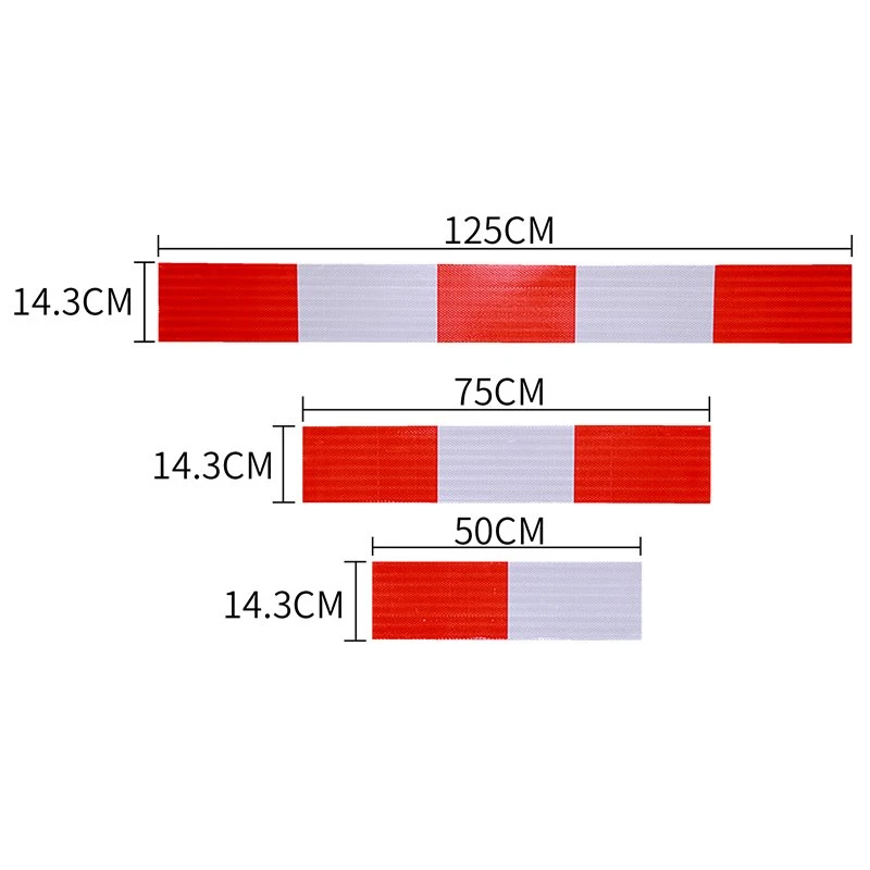 Red White Reflective Sticker Tape PVC Strips (7)