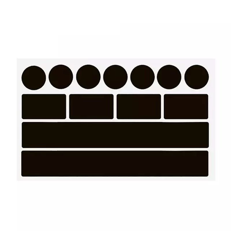 black reflective stickers