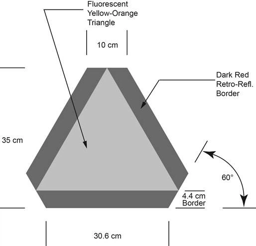 Triangle Rear Marker Stiker