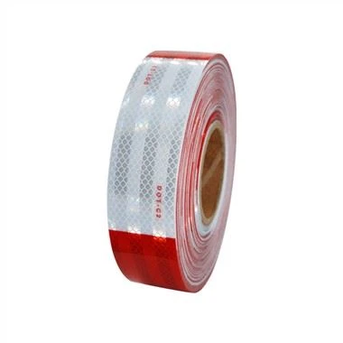 Bande réfléchissante blanche et rouge