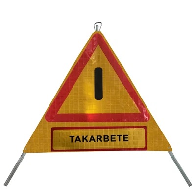 Panneau d'avertissement de trépied pliable