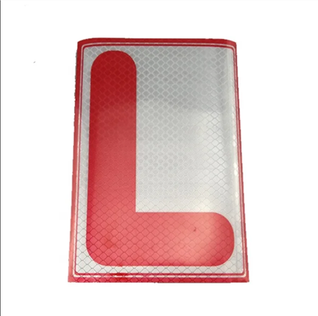 Pack de 2 autocollants réfléchissants en vinyle pour conducteur d'apprentissage L-Board